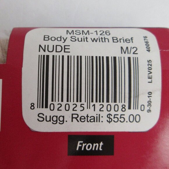 MeMoi SlimMe Bodysuit with Brief  Medium M/2 NUDE Short Sleeves NWT MSM-126 - Picture 3 of 15